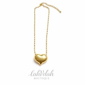 Gold Heart Pendant Necklace